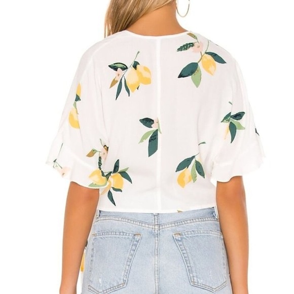 RAILS| Athena lemon wrap top | size small - Picture 2 of 5